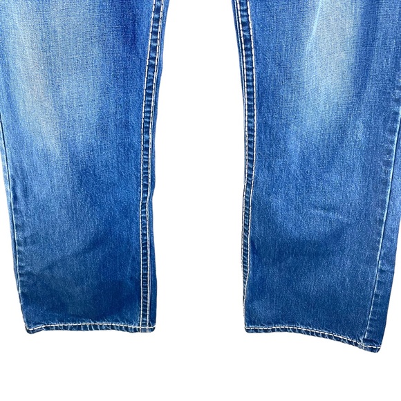 Rock 47 Denim Boot Cut Jeans Thick Accent Stitching in Size 40 x 34 -100% Cotton - Picture 13 of 14